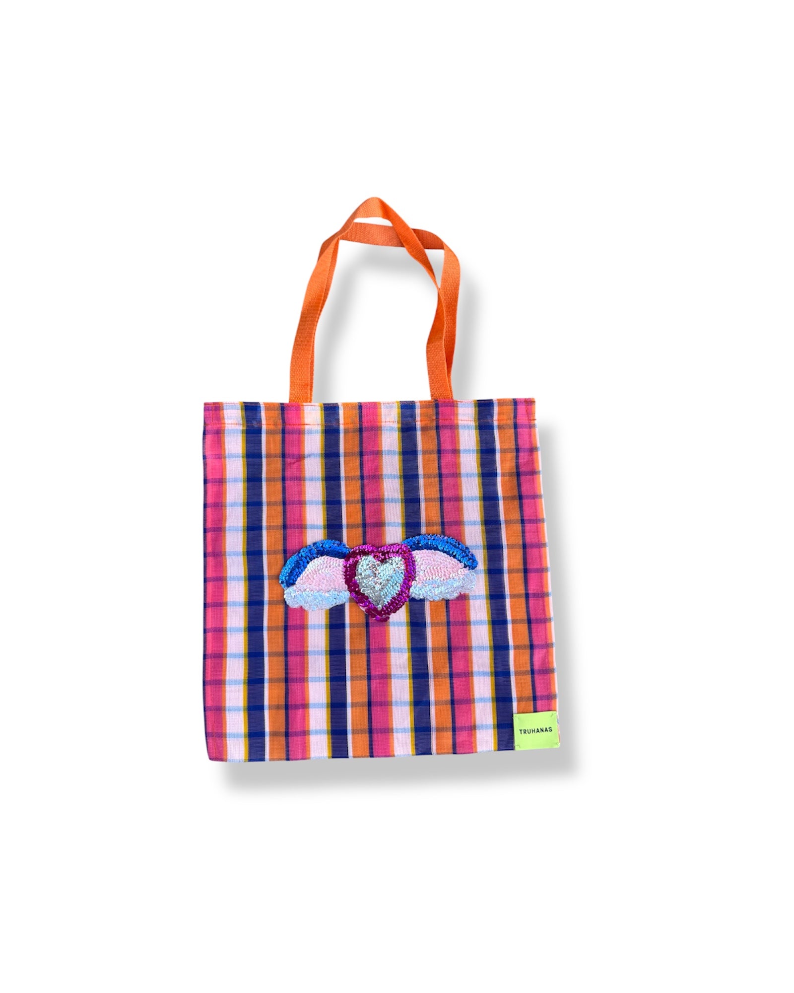 BOLSA TOTE MEDIANA ALAS CUADROS