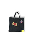 BOLSA PEQUEÑA NEGRA VIRGEN ROSA