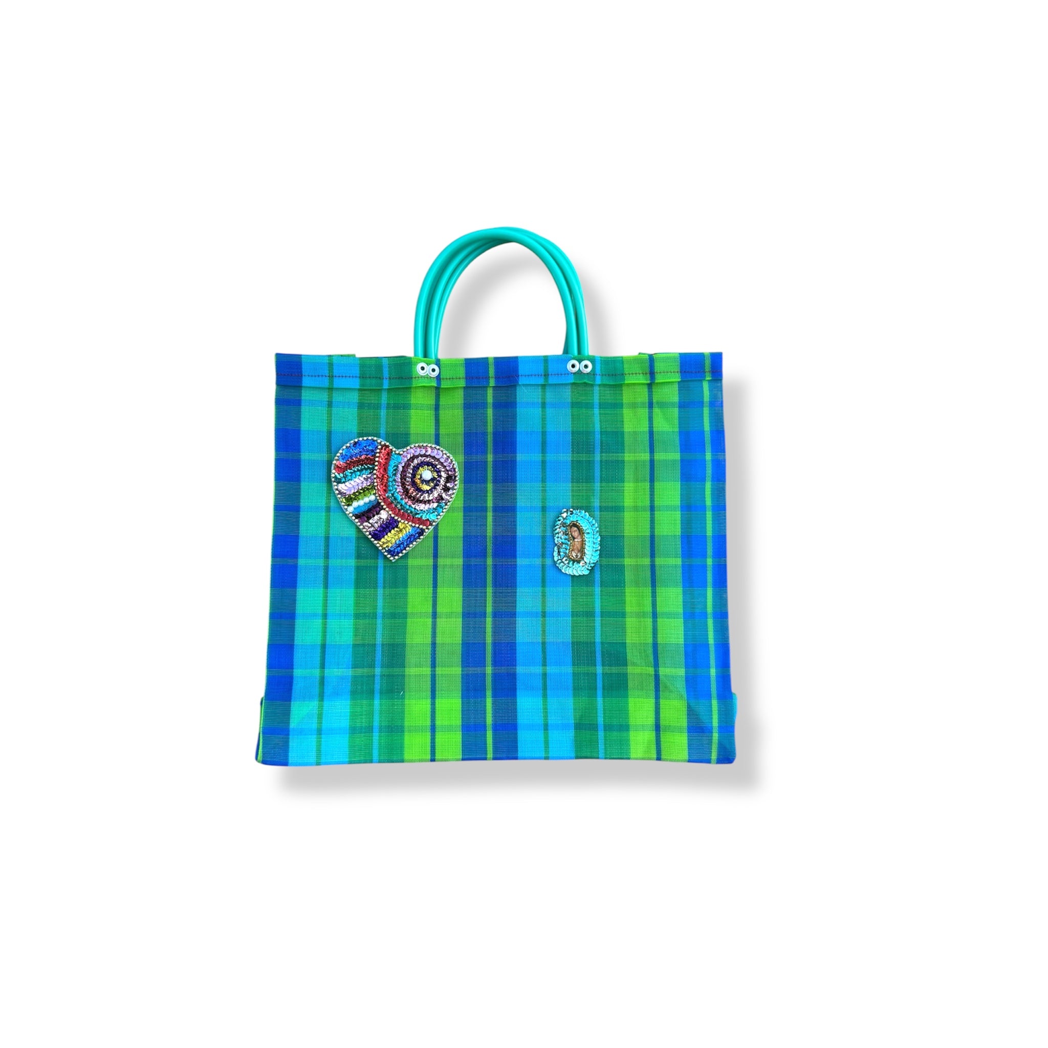BOLSA TOTE MEDIANA VIRGEN CUADROS