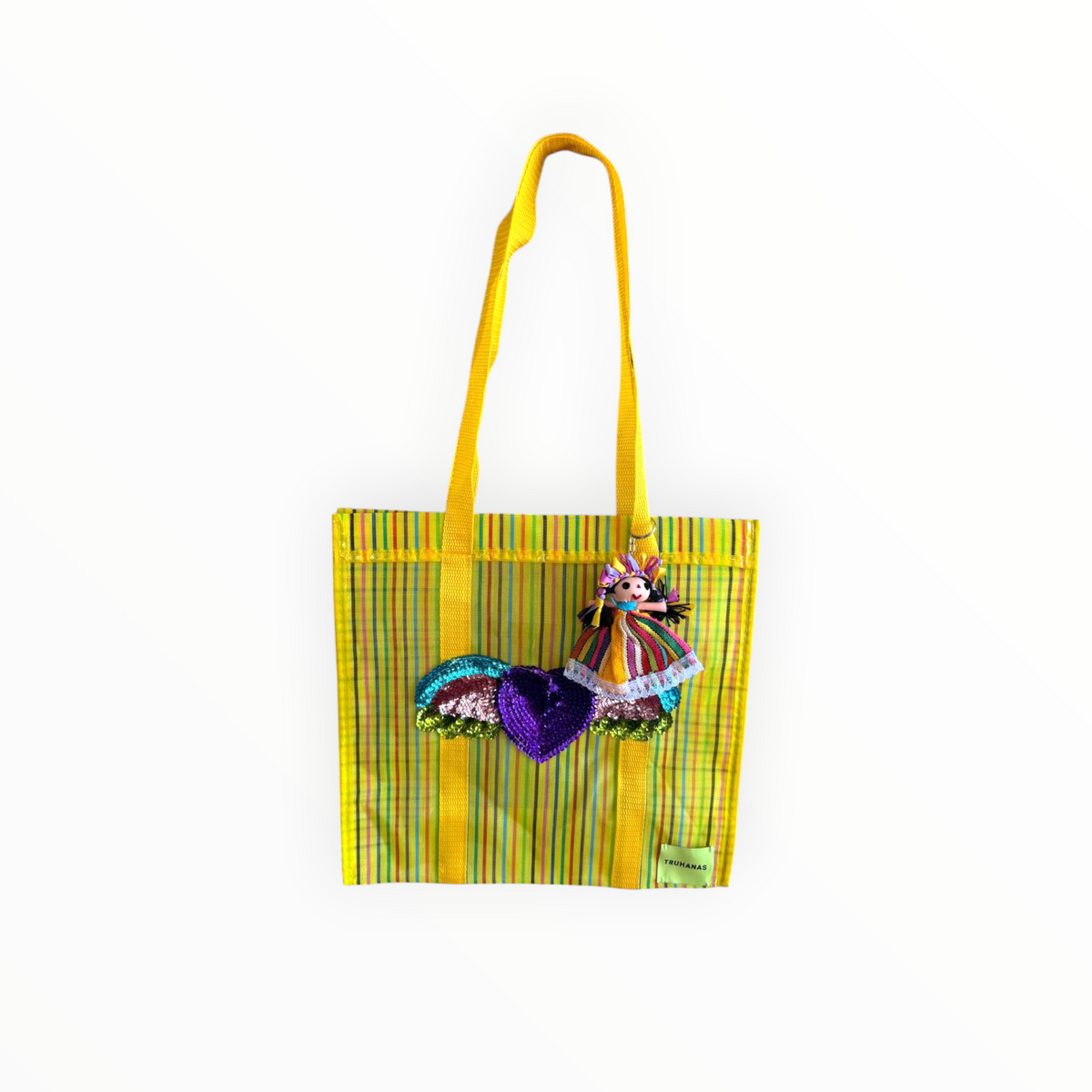 BOLSA TOTE MEDIANA AMARILLA CORAZÓN