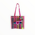 BOLSA TOTE MEDIANA ROSA RAYAS CORAZÓN