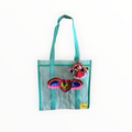 BOLSA TOTE MEDIANA TURQUESA VICHY CORAZÓN
