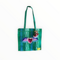 BOLSA TOTE MEDIANA VERDE MARIPOSAS CORAZÓN