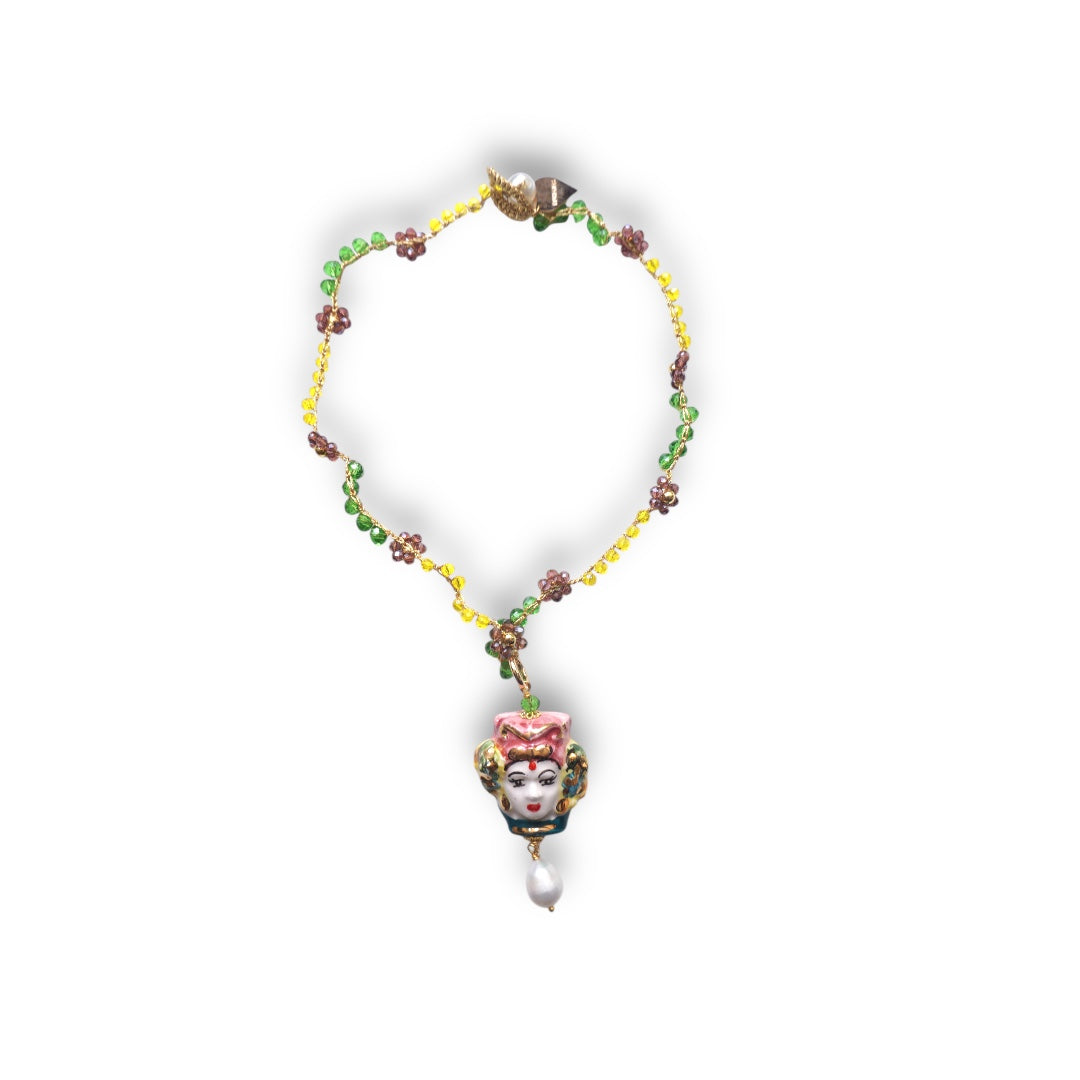 COLLAR REINA FIORI CORTO