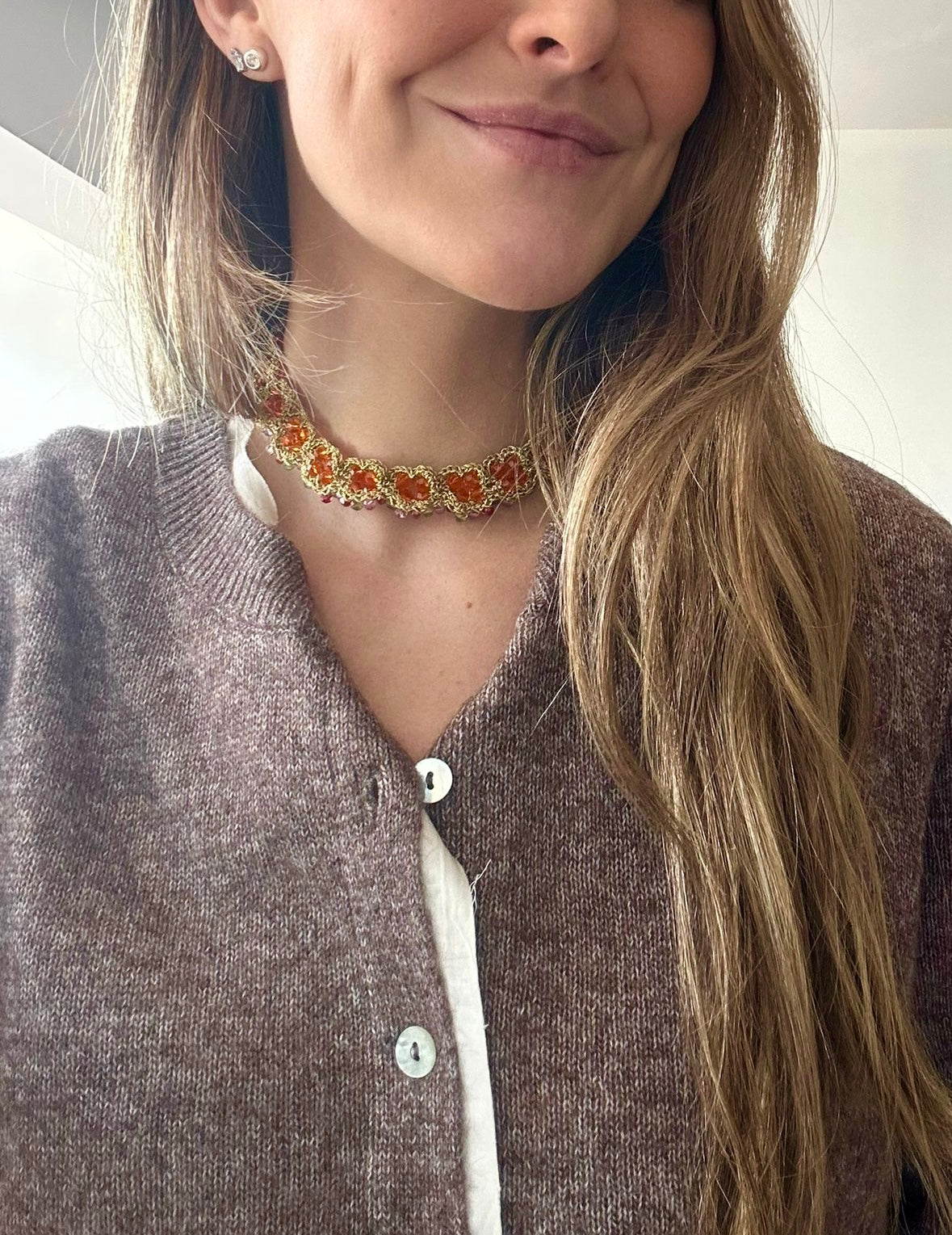 CHOKER CROCHET DORADO
