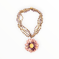 Collar flor rosa