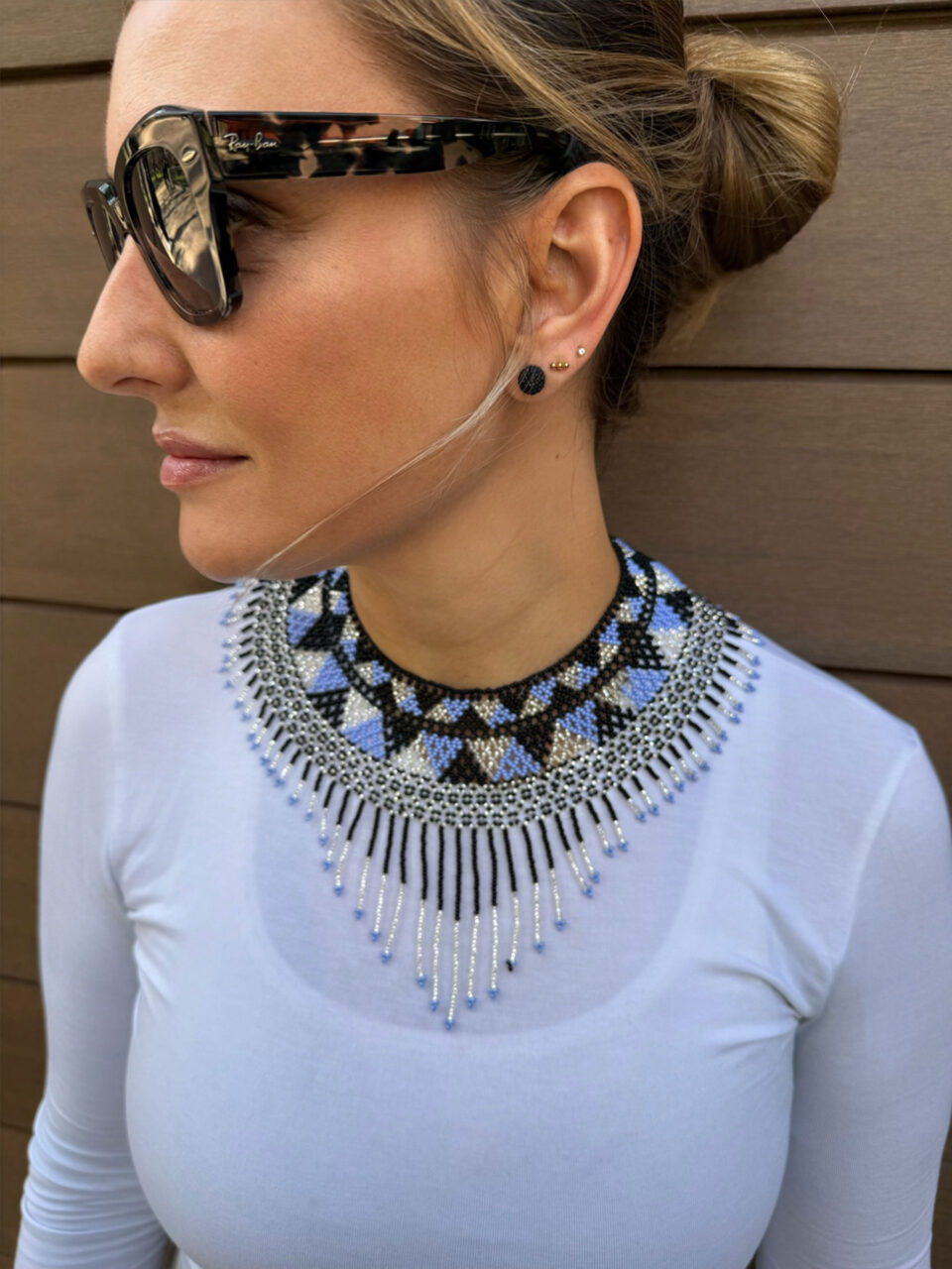COLLAR MEXICANO AZUL ÉTNICO