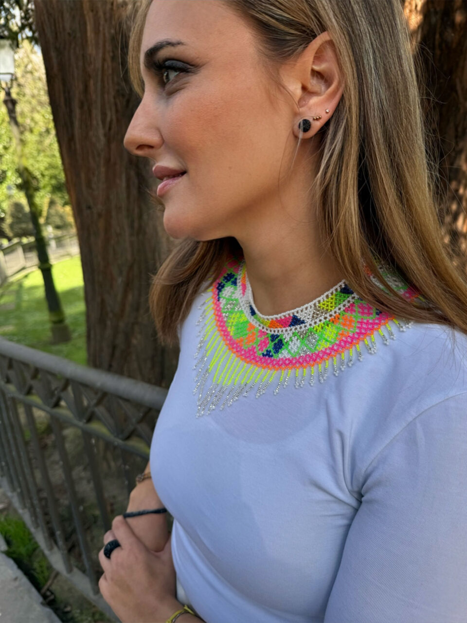 COLLAR MEXICANO FLÚOR AMARILLO
