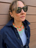 COLLAR MEXICO ETNICO FLUOR NARANJA