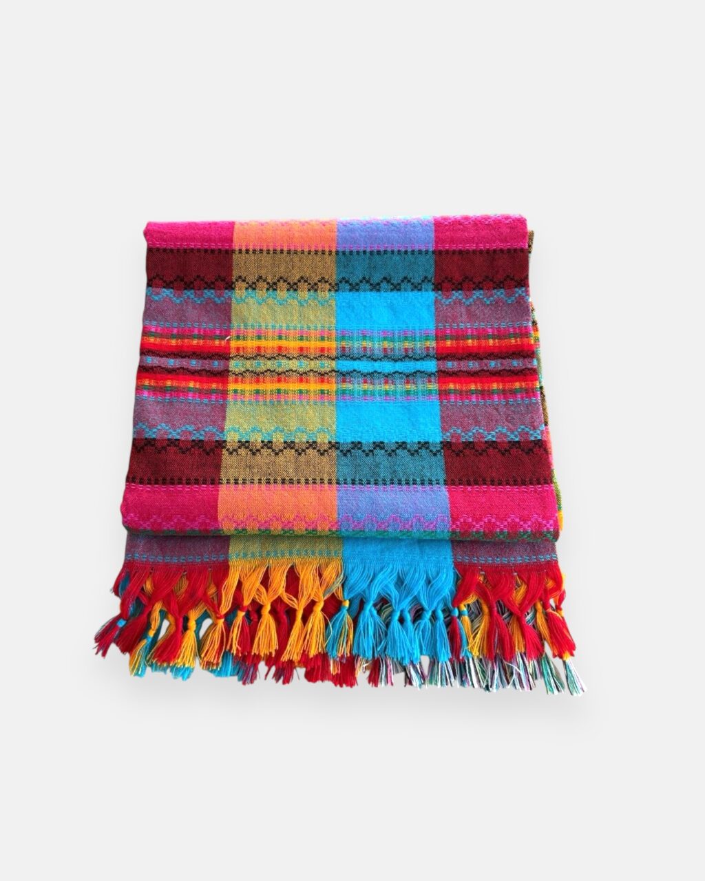 MANTEL MEXICANO PEQUEÑO RAYAS MULTICOLOR