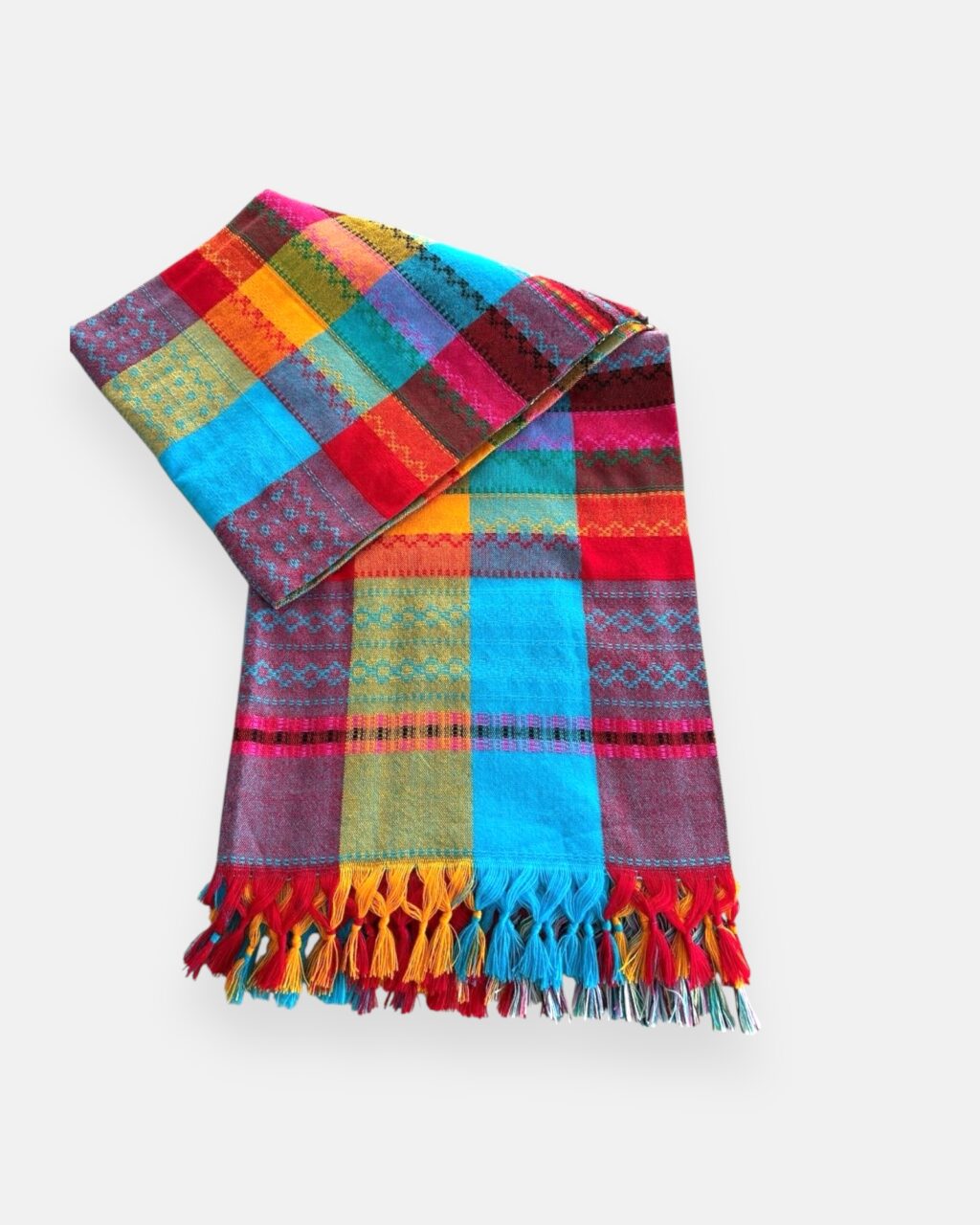 MANTEL MEXICANO PEQUEÑO RAYAS MULTICOLOR