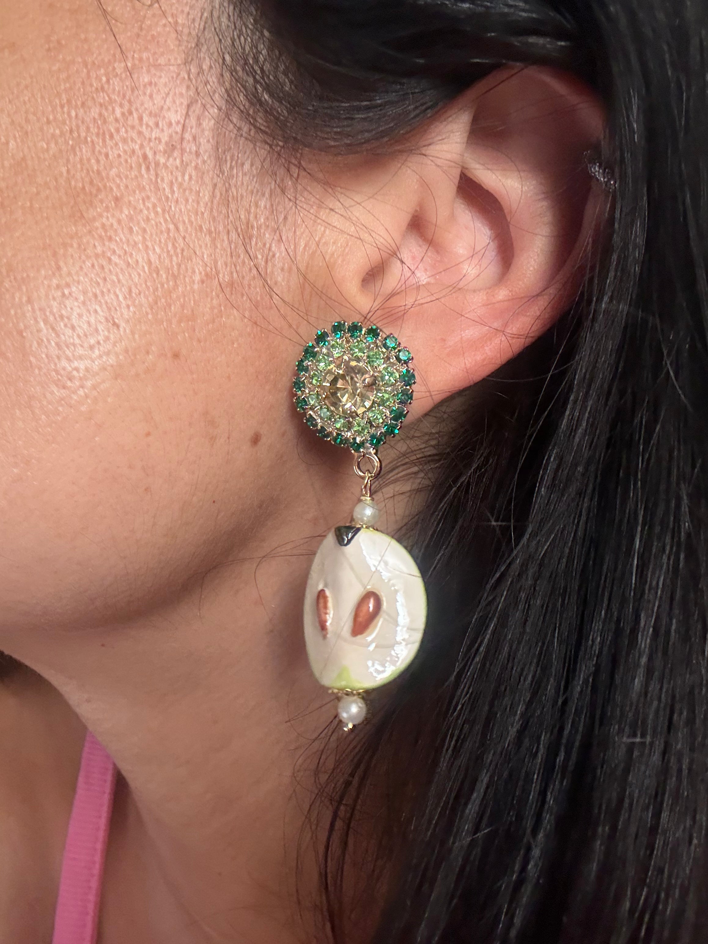 PENDIENTES MEDIA MANZANA VERDE