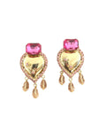 Pendientes corazon dorados