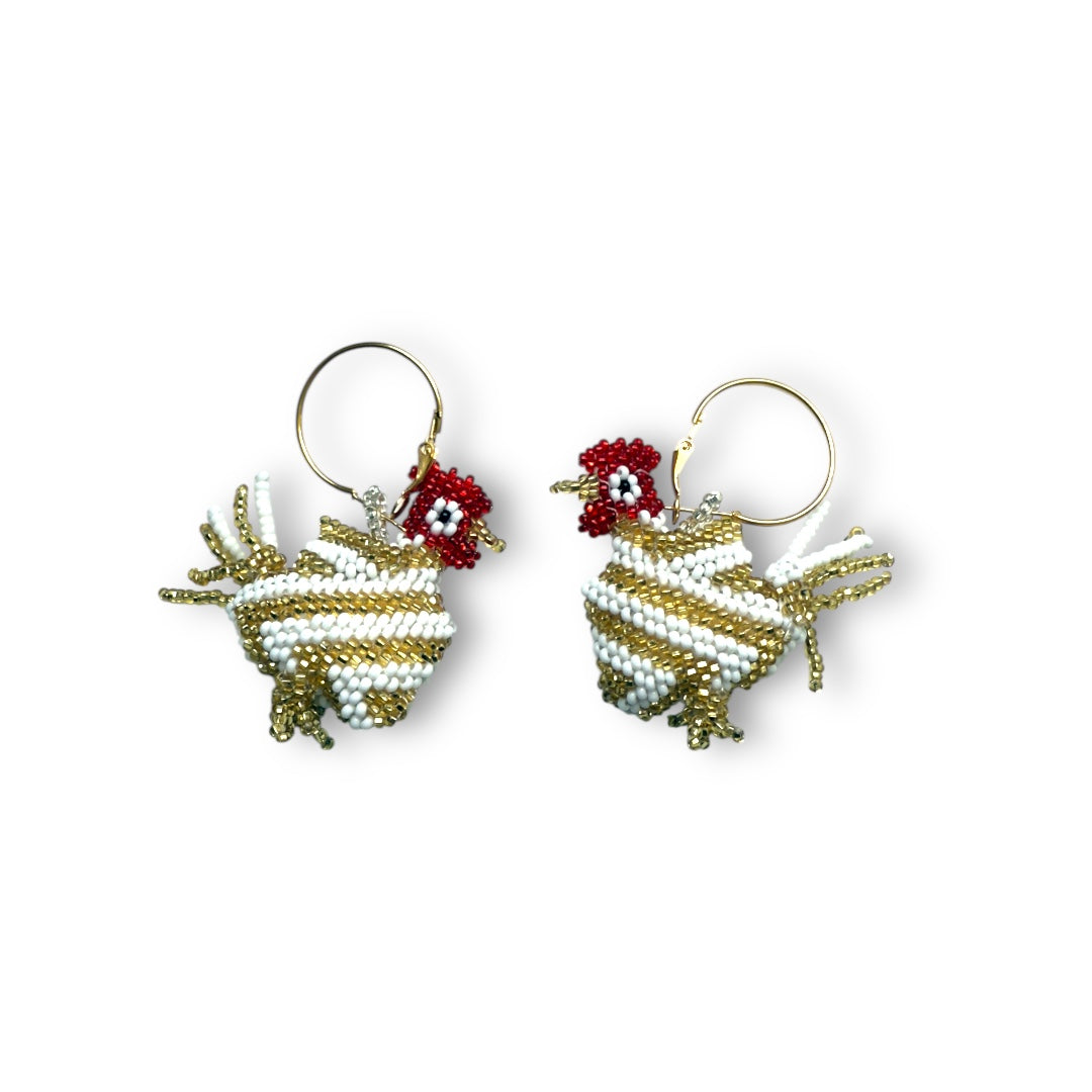 PENDIENTES PAJARO BLANCO