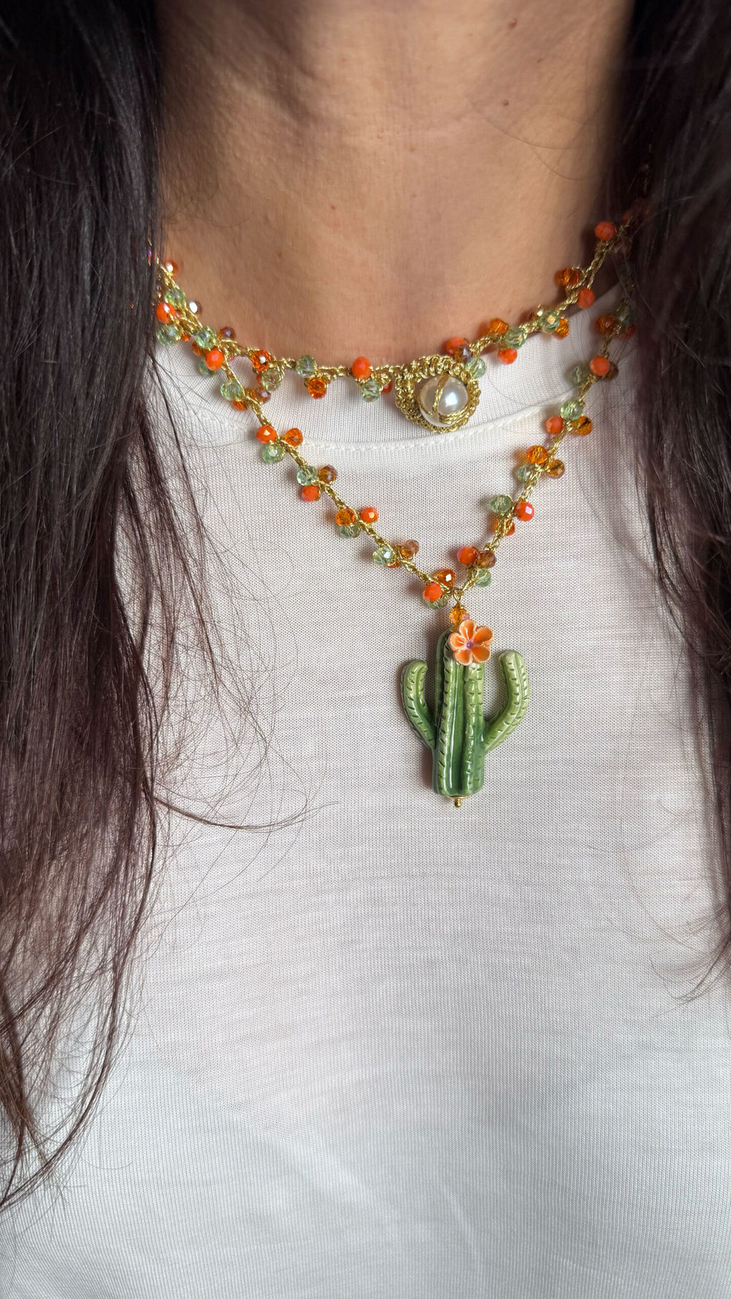 COLLAR CACTUS CON FLOR