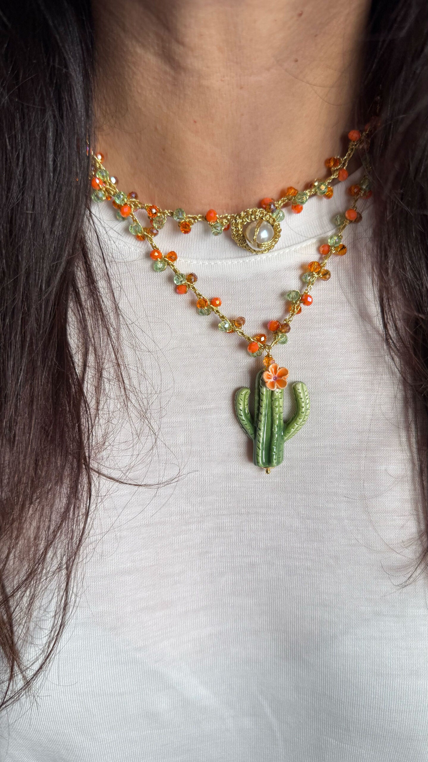 COLLAR CACTUS CON FLOR