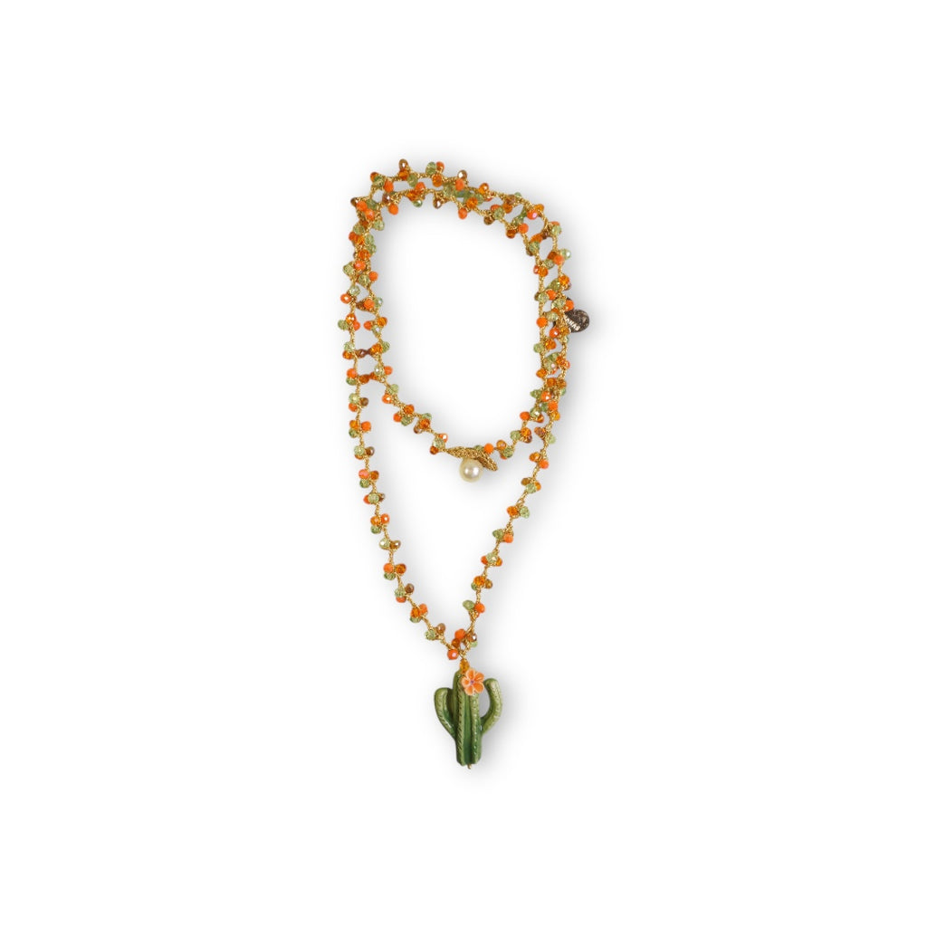COLLAR CACTUS CON FLOR