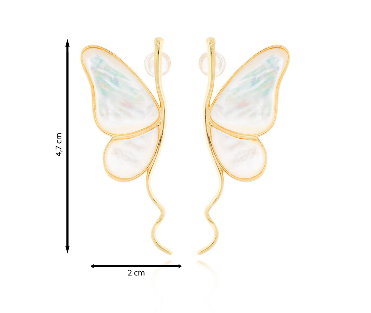 PENDIENTES MARIPOSA BLANCA