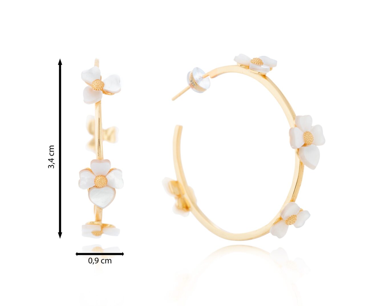 PENDIENTES ARO MARGARITAS