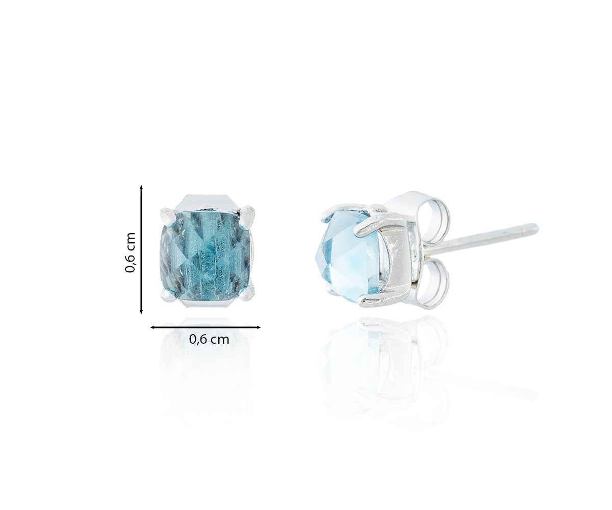 PENDIENTE CRISTAL AZUL
